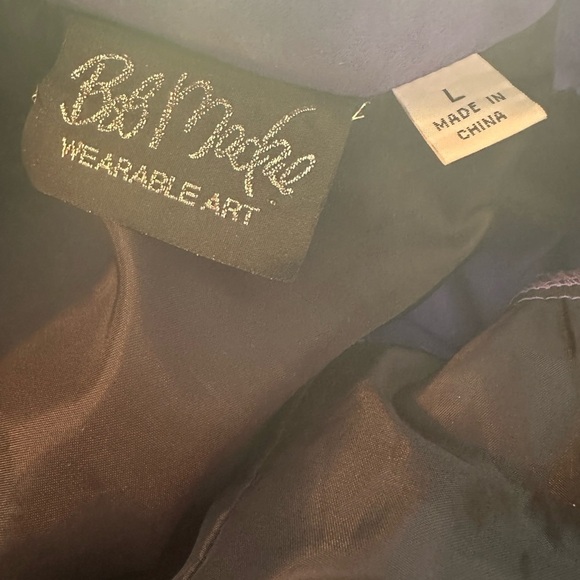 Bob Mackie Wearable Art Purple Quilted Suede Jacket with Pockets and Lined - Picture 5 of 6